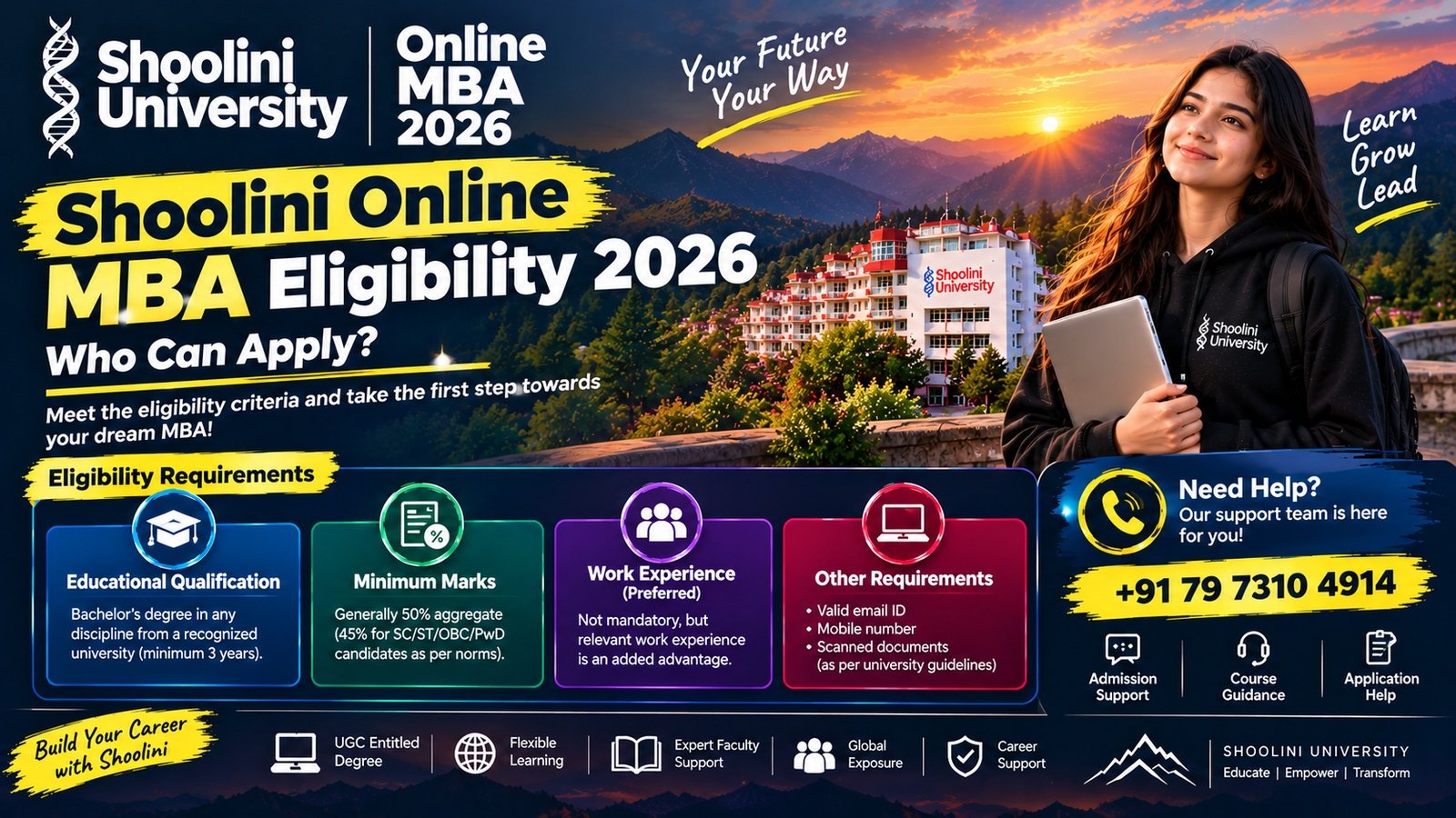 Shoolini Online MBA Eligibility 2026