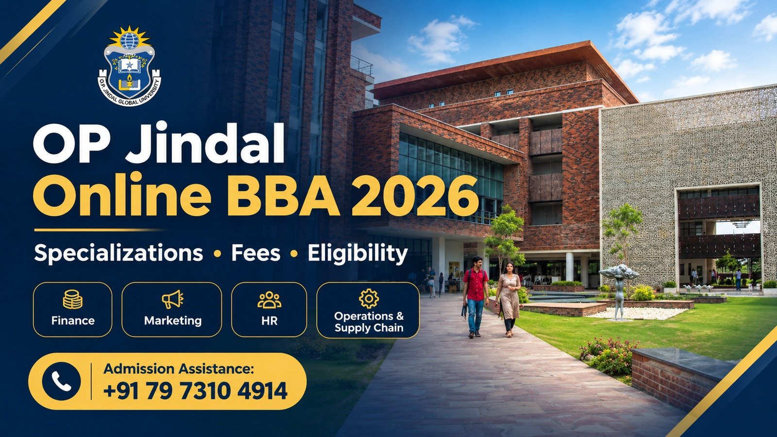 OP Jindal Online BBA 2026: Specializations, Fees, Eligibility & Helpline Number