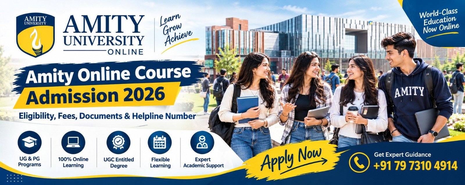 Amity Online Course Admission 2026: Eligibility, Fees, Documents & Helpline Number