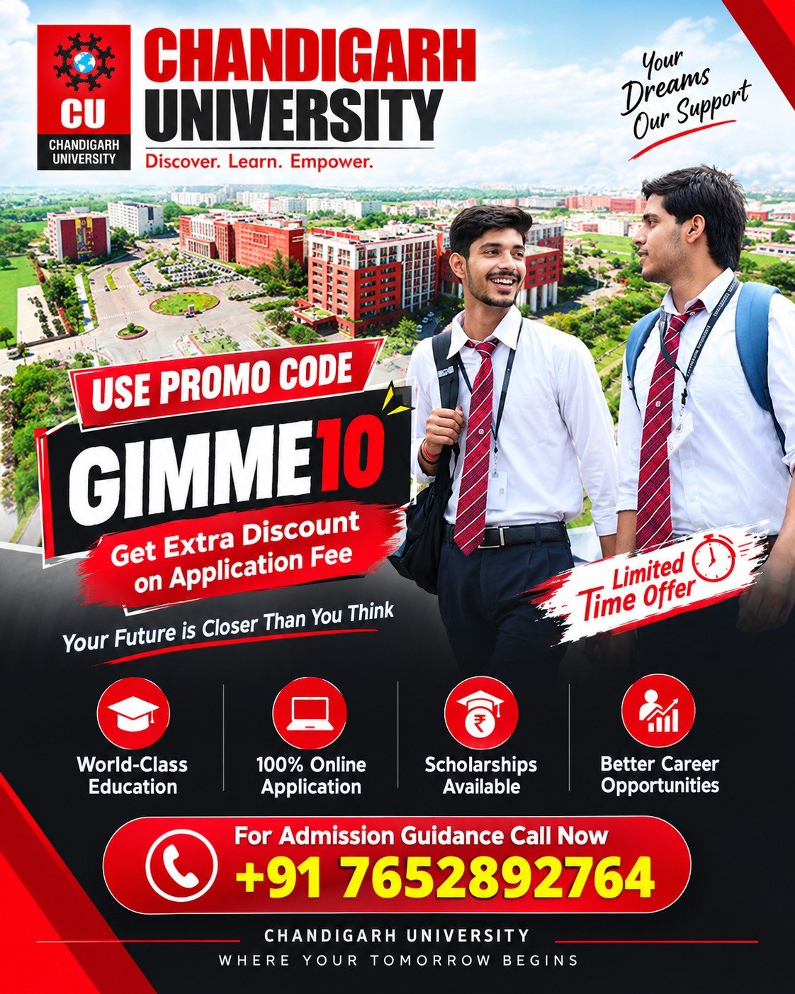 Chandigarh University CUCET 10 Promo Code 2027: Application Fee Discount, Registration, Eligibility and Admission Guide