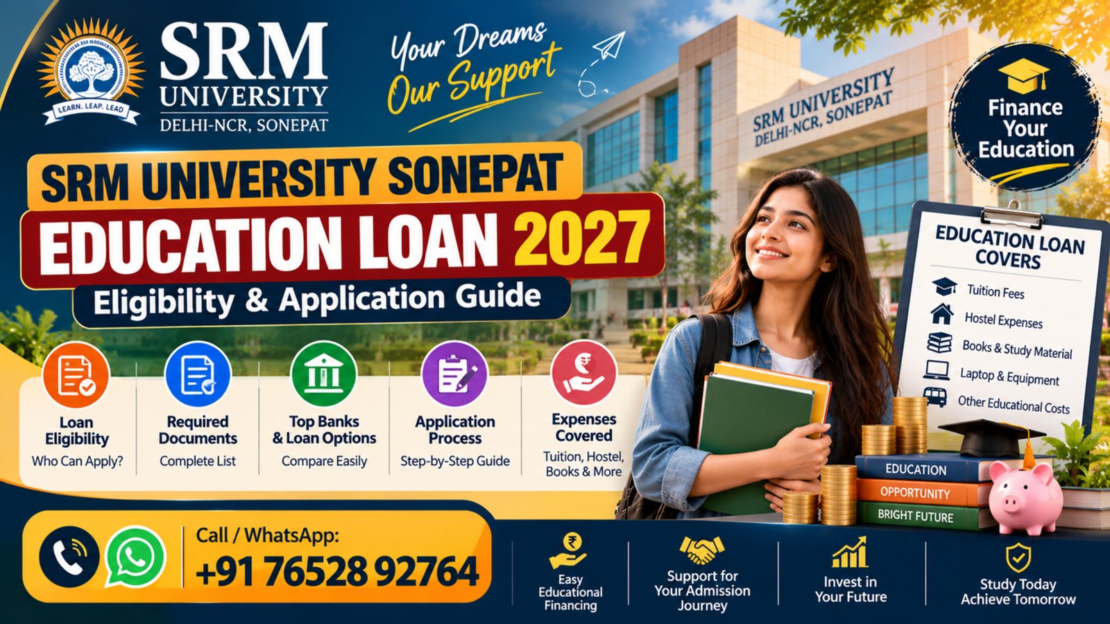 SRM University Sonepat Education Loan 2027: Eligibility & Guide