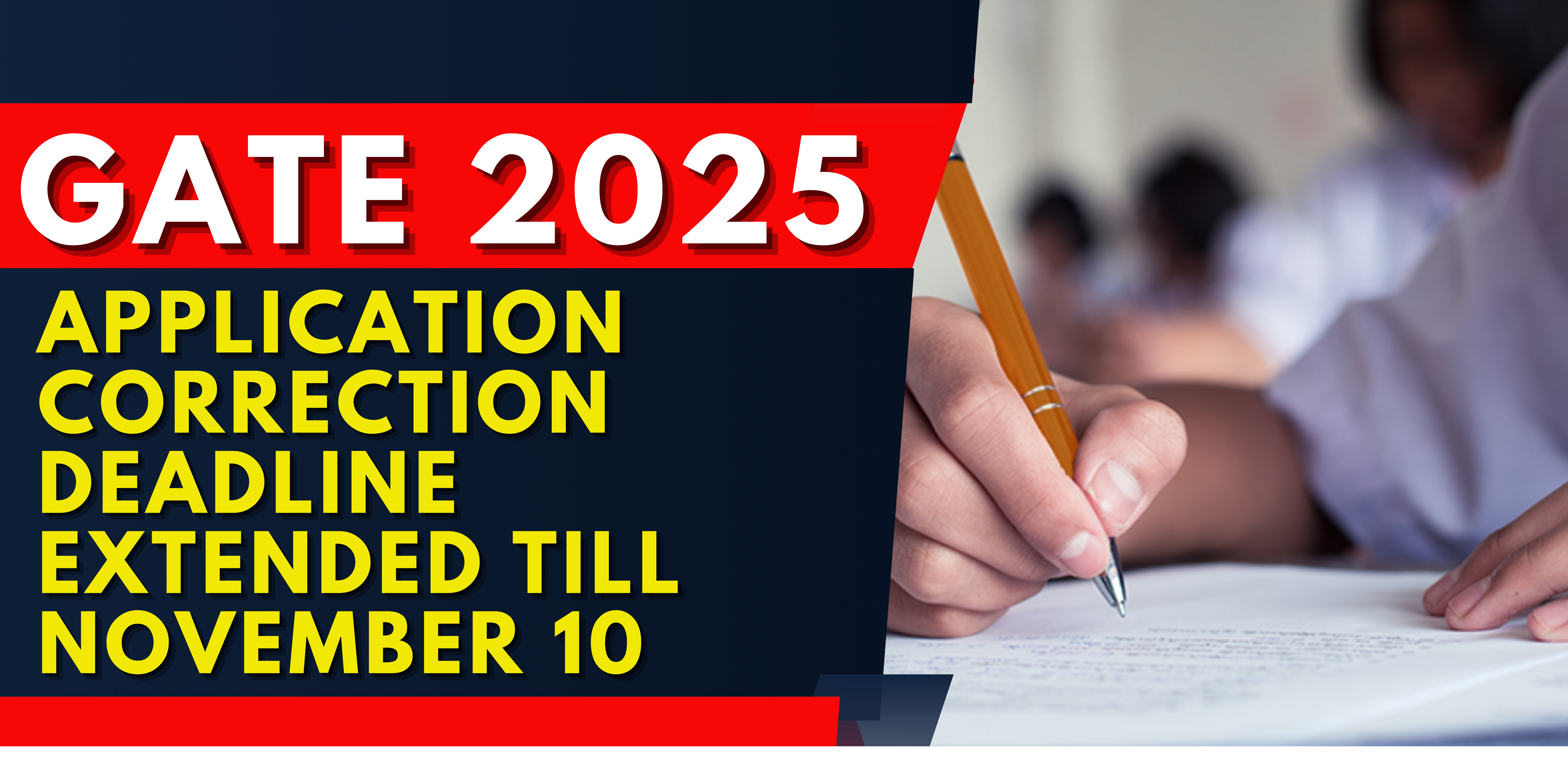 GATE 2025 application correction deadline extended till November 10