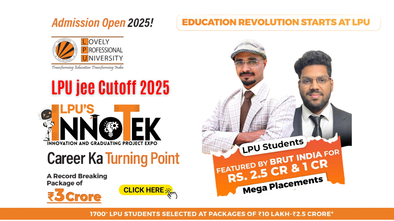 LPU JEE Cutoff 2026: Check Category-wise and Round-wise Cutoff 1 LPU