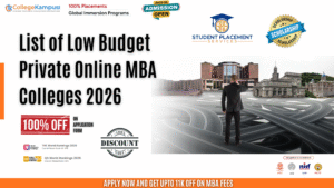 List of Low Budget Private Online MBA Colleges 2026