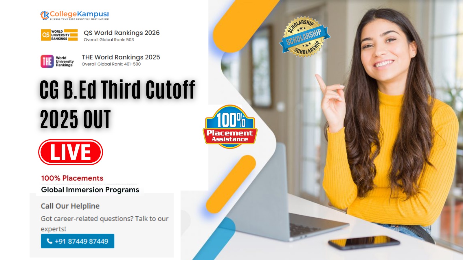 CG B.Ed Third Cutoff 2025 OUT