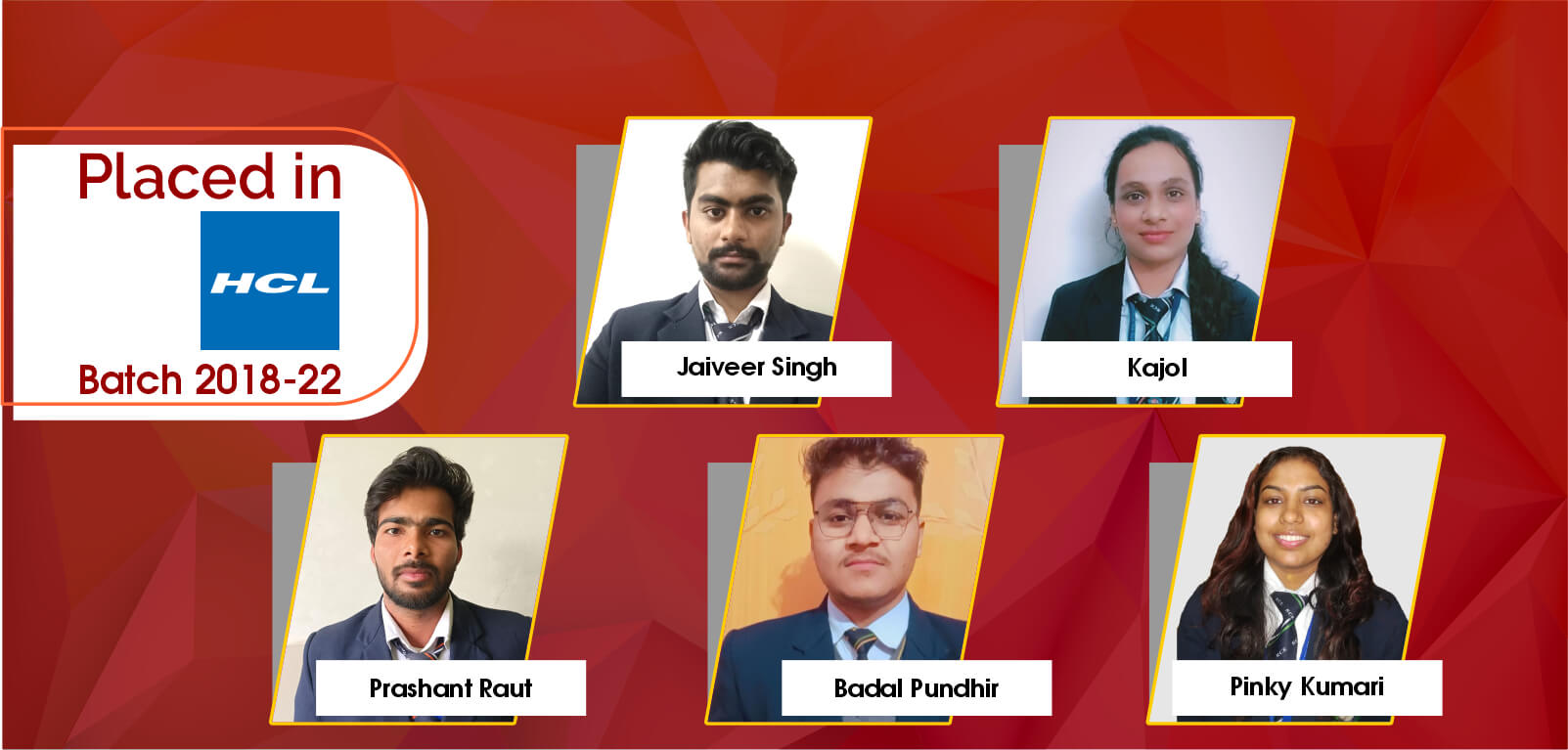 Students Placed in Top Brands