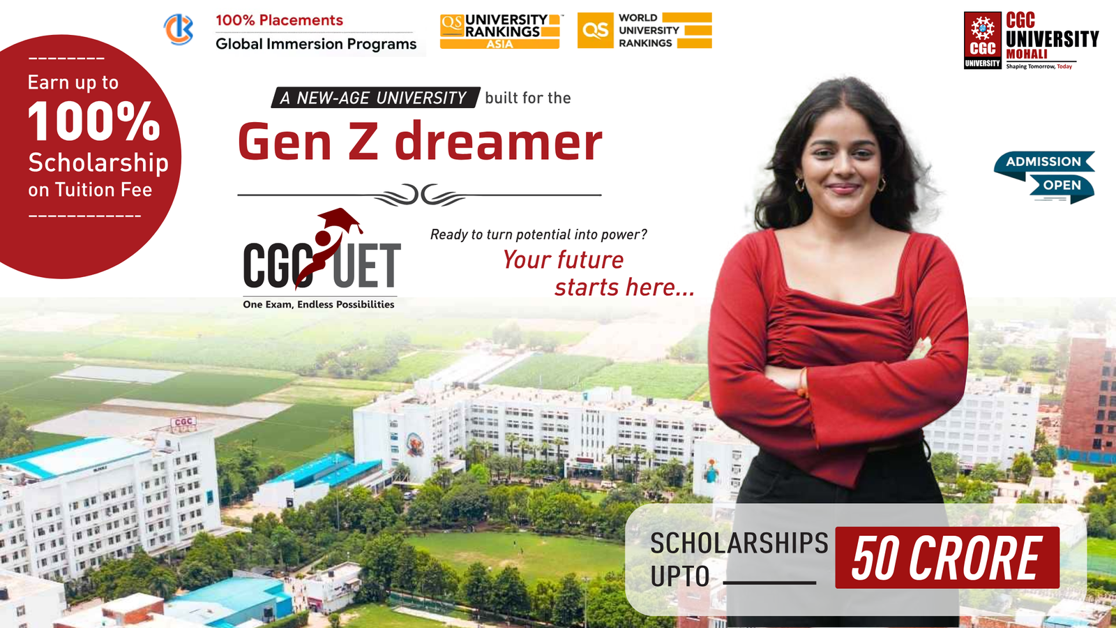 CGC University Mohali Entrance Exam 2026