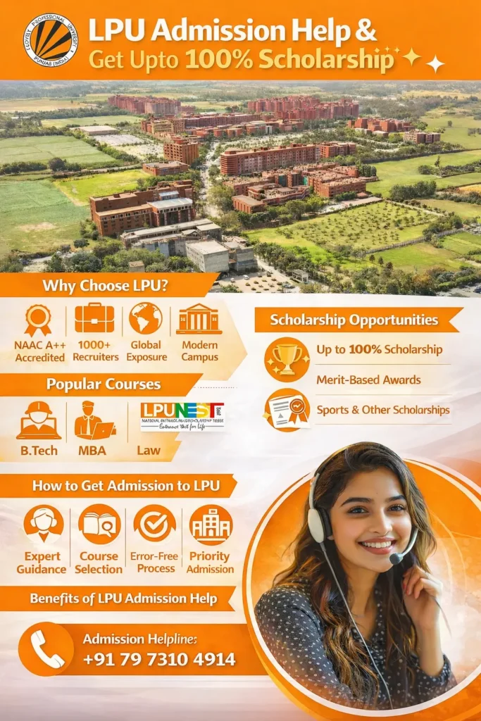 ๐ LPU Admission Help 2026 โ Get Up to 100% Scholarship | Complete Admission Guide 2 ChatGPT Image Apr 16 2026 01 12 12 PM