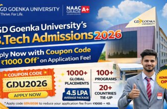 GD Goenka University Coupon Code 2026 Update – Step-by-Step Guide to Get Maximum Discount on Admission Fees