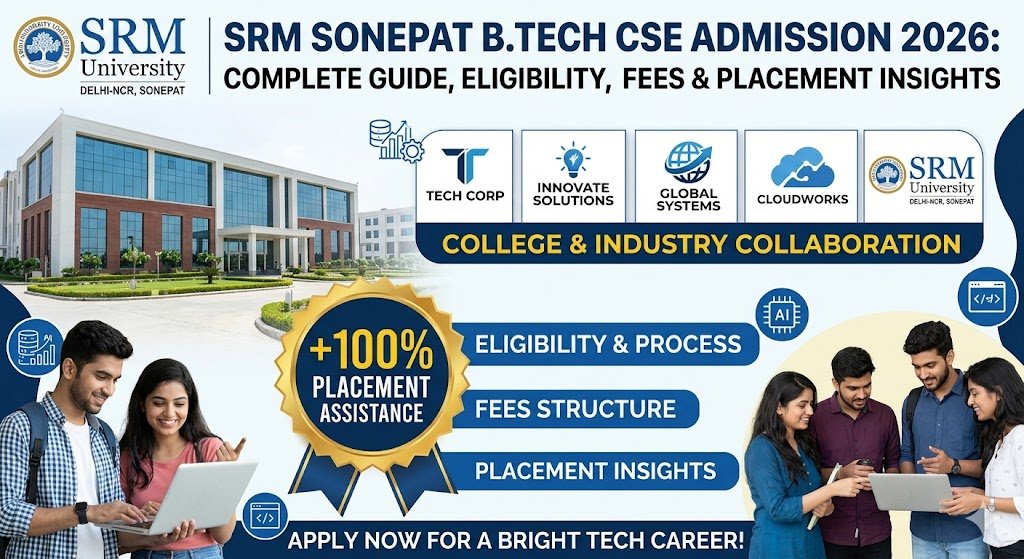 SRM Sonepat B.Tech CSE Admission 2026: Eligibility, Fees, Placements & Complete Guide 1 SRM Sonepat
