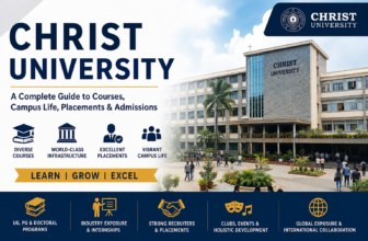 University campus guide with infographic design