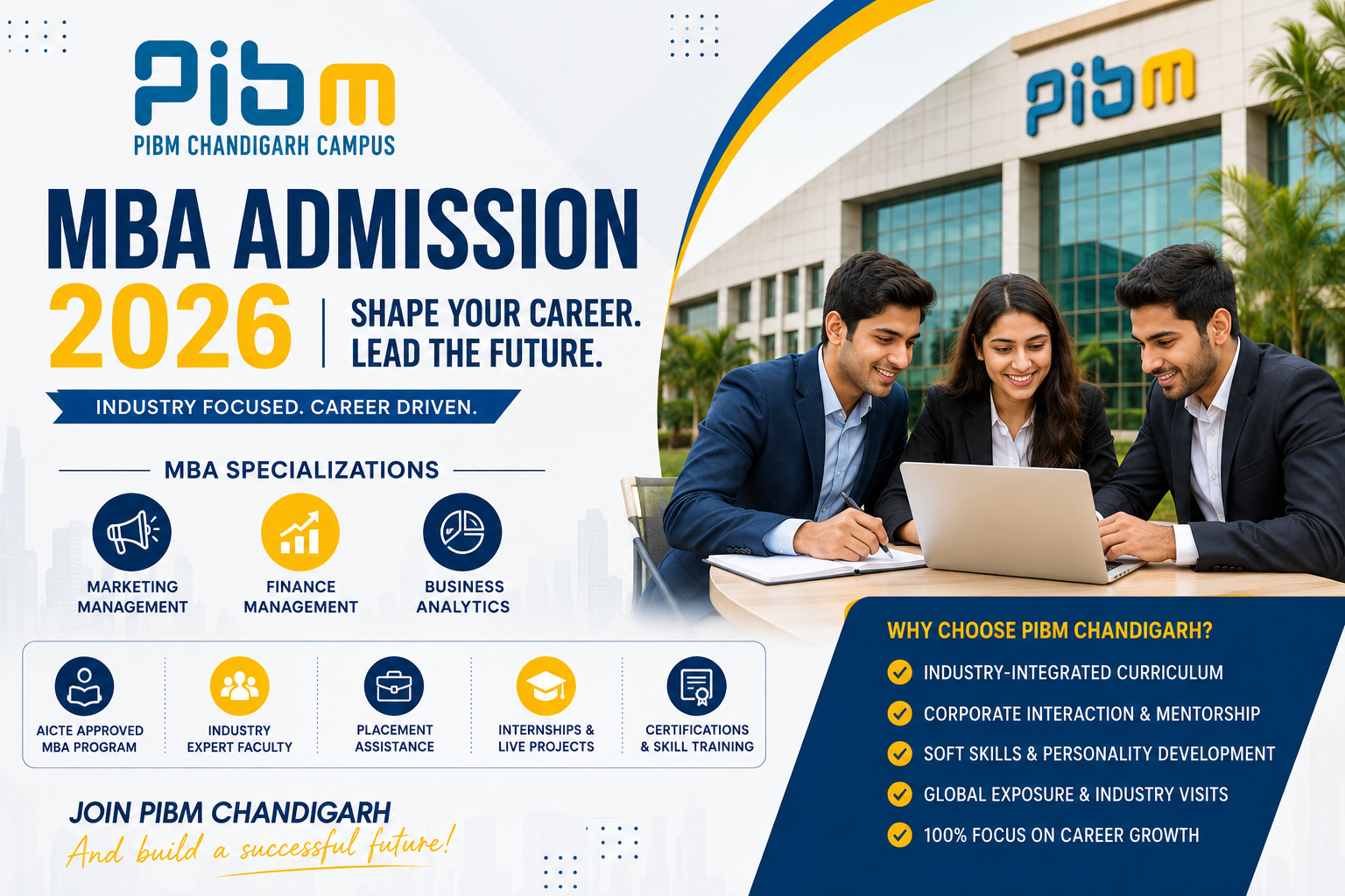 MBA admissions at PIBM Chandigarh