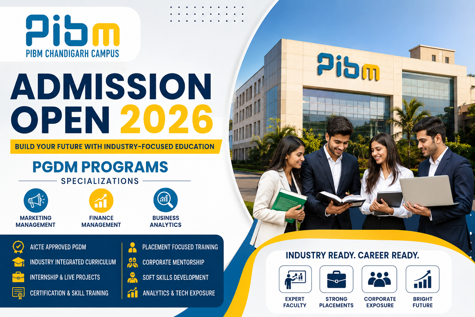 College campus admissions open poster