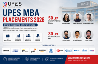 UPES MBA placements 2026 graphics