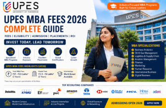 UPES MBA fees guide 2026