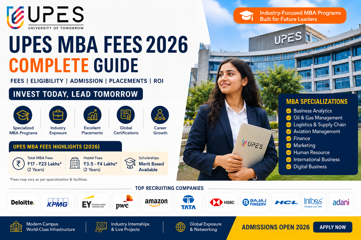 UPES MBA fees guide 2026