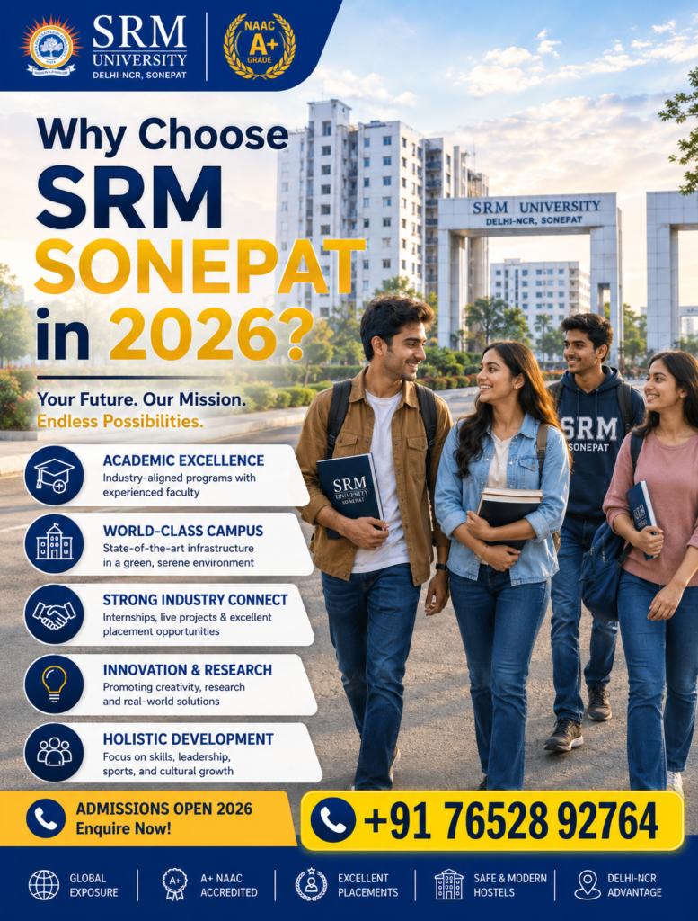 Why Choose SRM Sonepat in 2026? Complete Guide to Courses, Placements, Fees, Scholarships & Campus Life 2 ChatGPT Image Jun 19 2026 10 53 28 AM