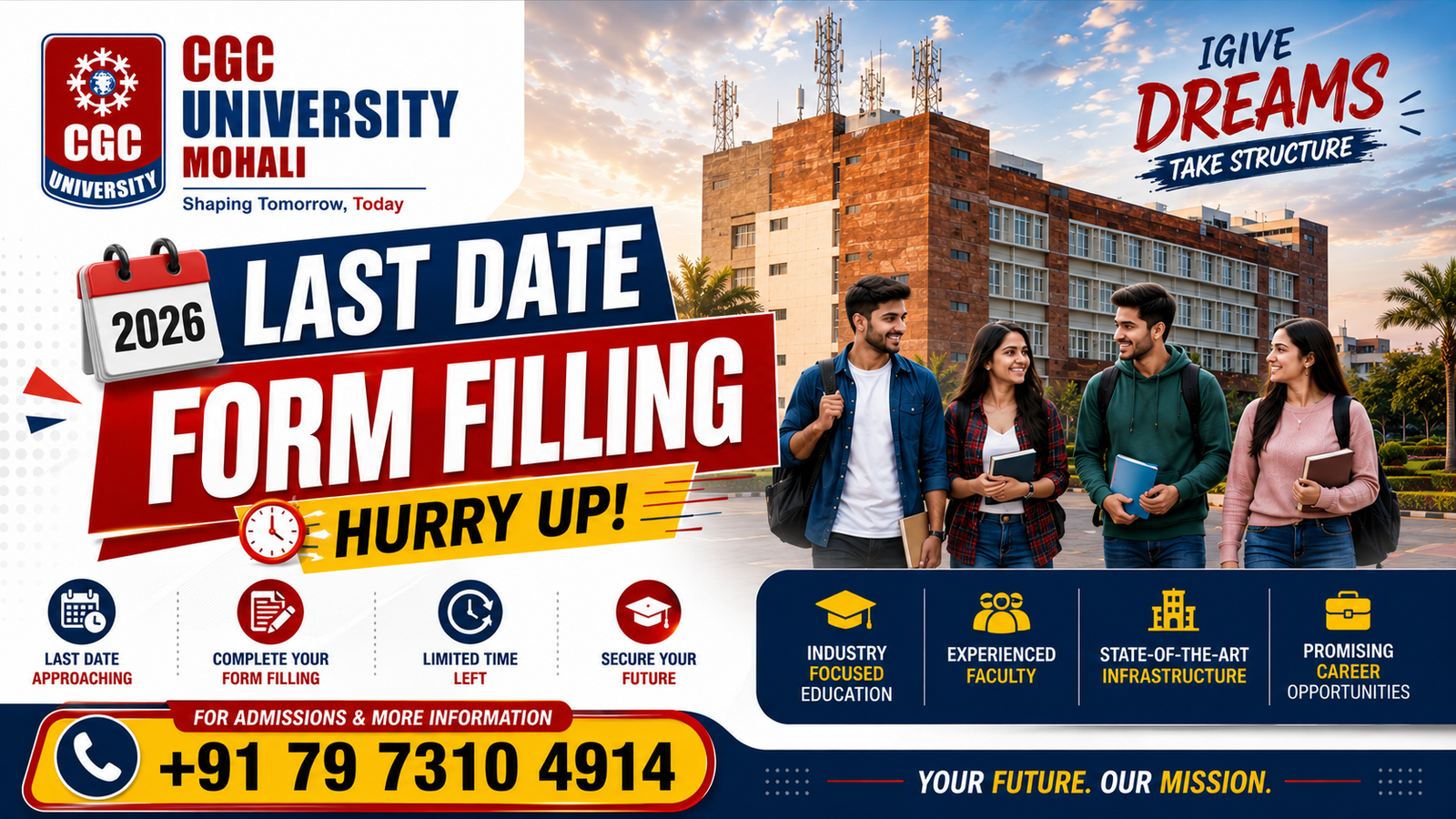 CGC University Last Date Form Filling 2026: Hurry Up! Apply Now Before Admissions Close