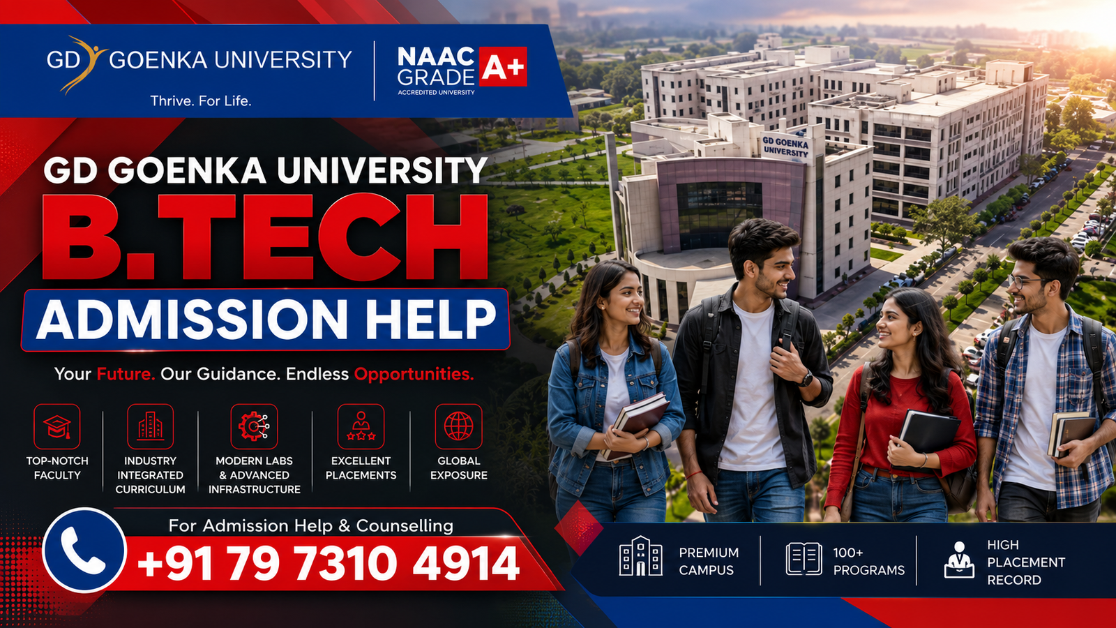 GD Goenka University BTech Admission Help 2026: Complete Guide to Eligibility, Fees, Specializations, Placements & Application Process 1 GD Goenka University BTech Admission Help 2026: Complete Guide to Eligibility, Fees, Specializations, Placements & Application Process