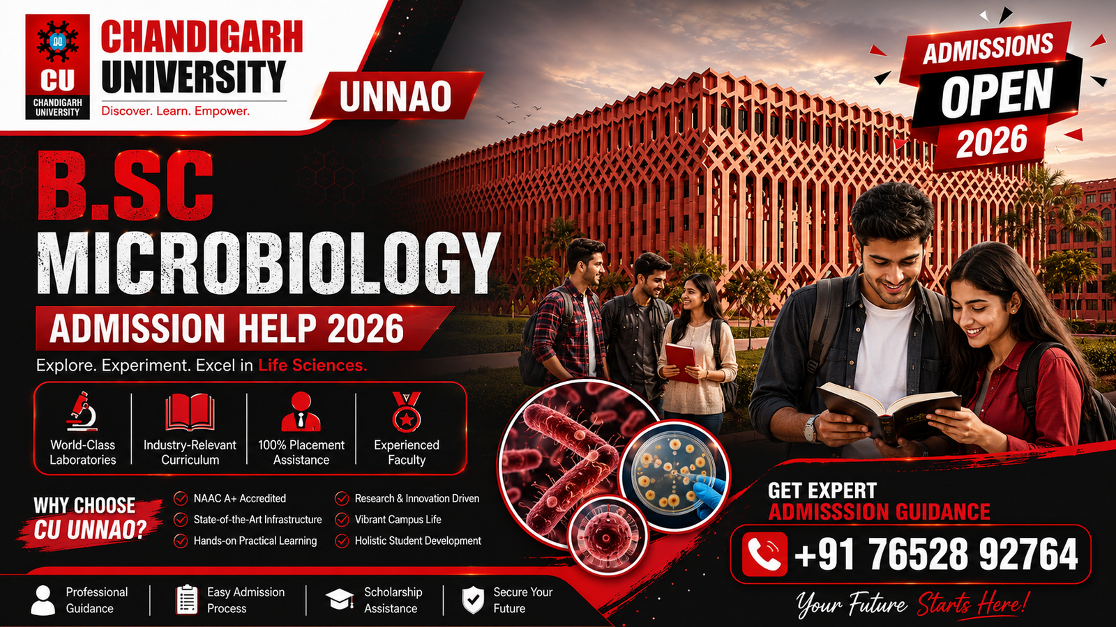 B.Sc Microbiology CU Unnao Admission Help 2026