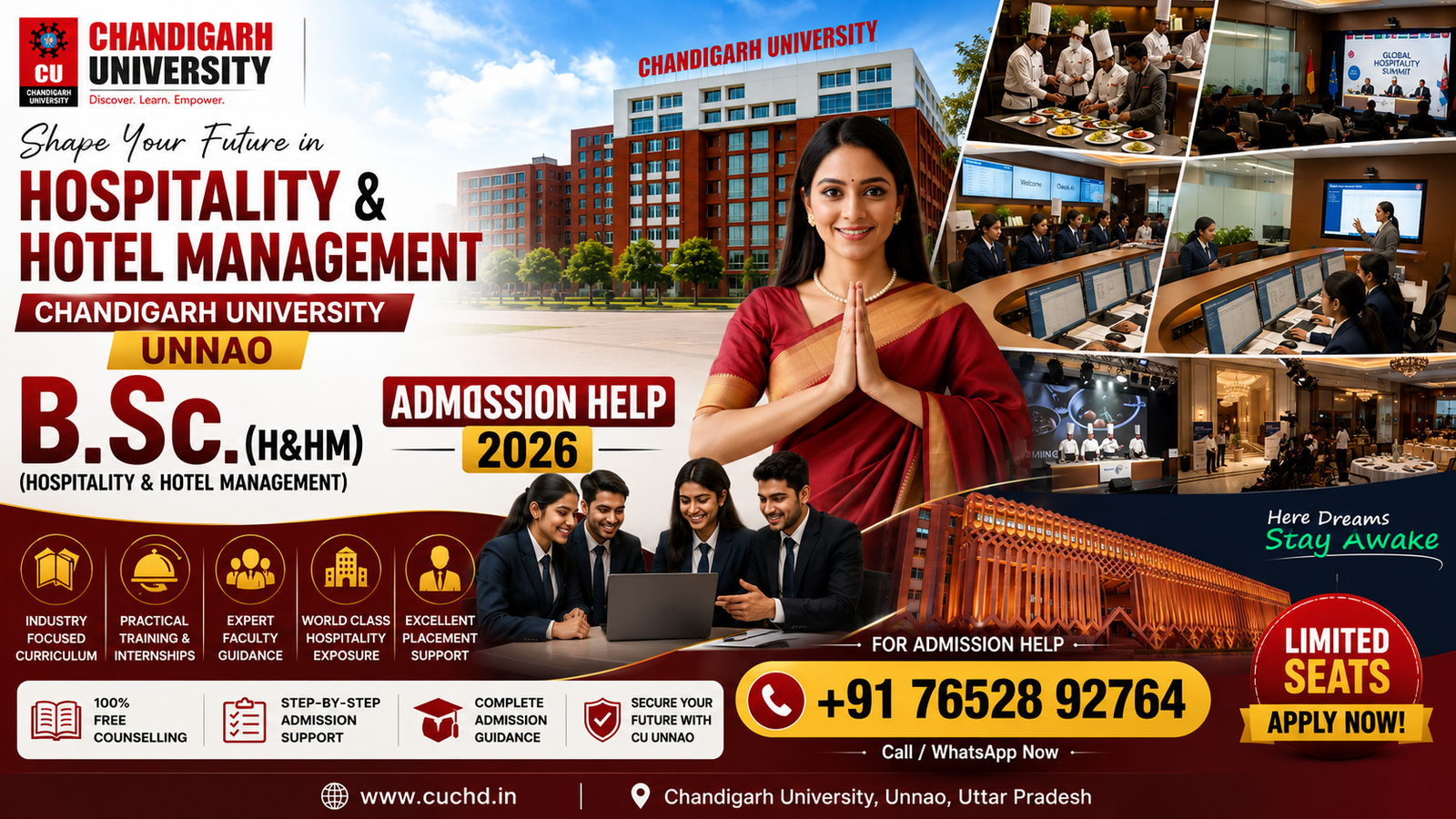 B.Sc. (H&HM) CU Unnao Admission Help 2026