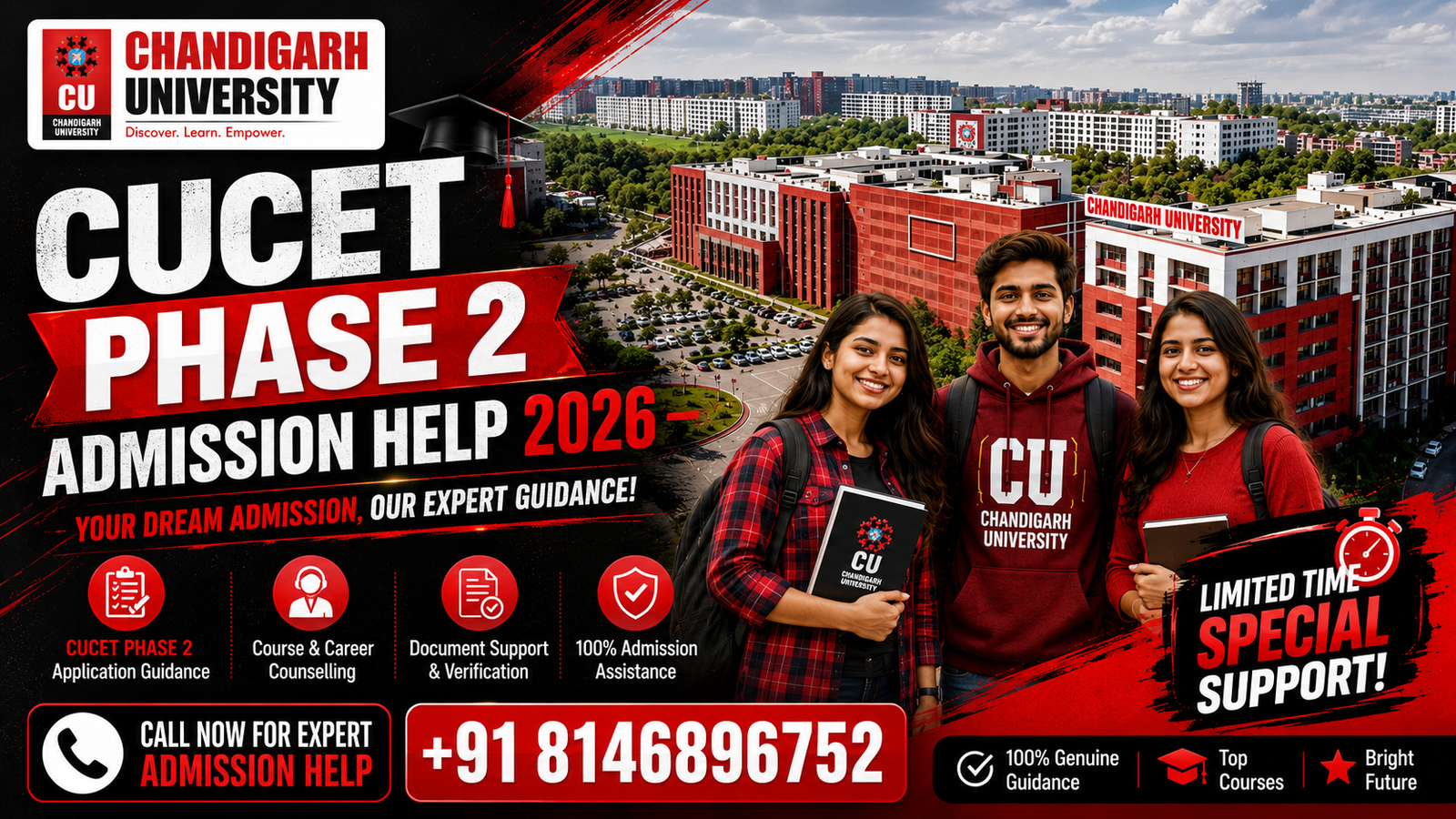 Chandigarh University CUCET Phase 2 Admission Help 2026: Complete Guide to Eligibility, Registration, Scholarship, Fees, Courses, Exam Pattern & Admission Process