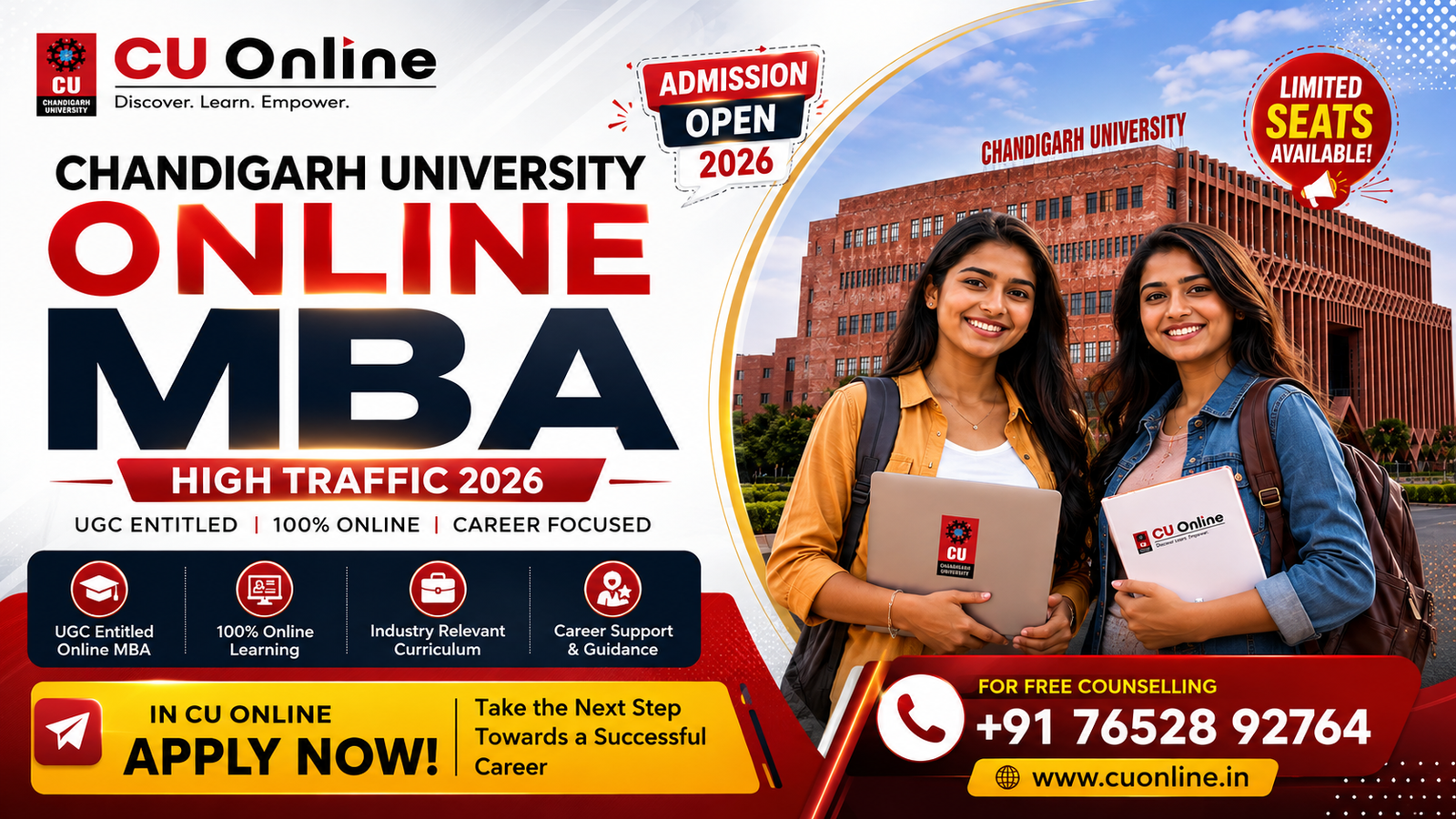 Transform Your Career with Chandigarh University Online MBA: Your Journey Towards Leadership, Success & Growth Upgrade Your Skills, Accelerate Your Career & Become a Future Leader with Chandigarh University Online MBA 1 Transform Your Career with Chandigarh University Online MBA: Your Journey Towards Leadership, Success & Growth Upgrade Your Skills, Accelerate Your Career & Become a Future Leader with Chandigarh University Online MBA