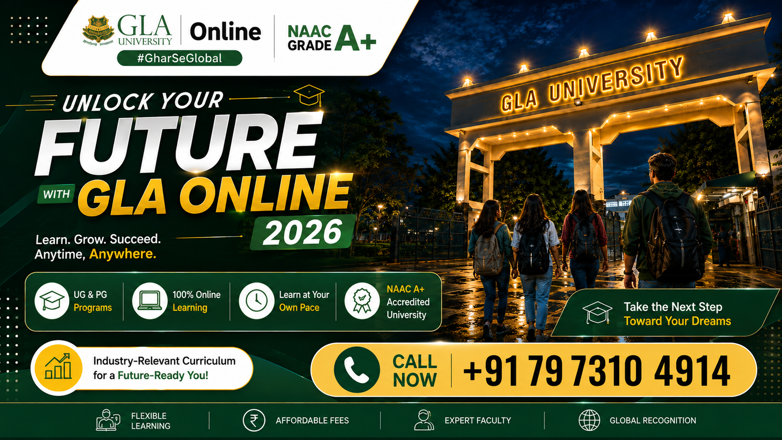Unlock Your Future with GLA Online 2026: Complete Guide to Online Admissions, Courses, Fees, Eligibility, Career Opportunities & Benefits 1 Unlock Your Future with GLA Online 2026: Complete Guide to Online Admissions, Courses, Fees, Eligibility, Career Opportunities & Benefits