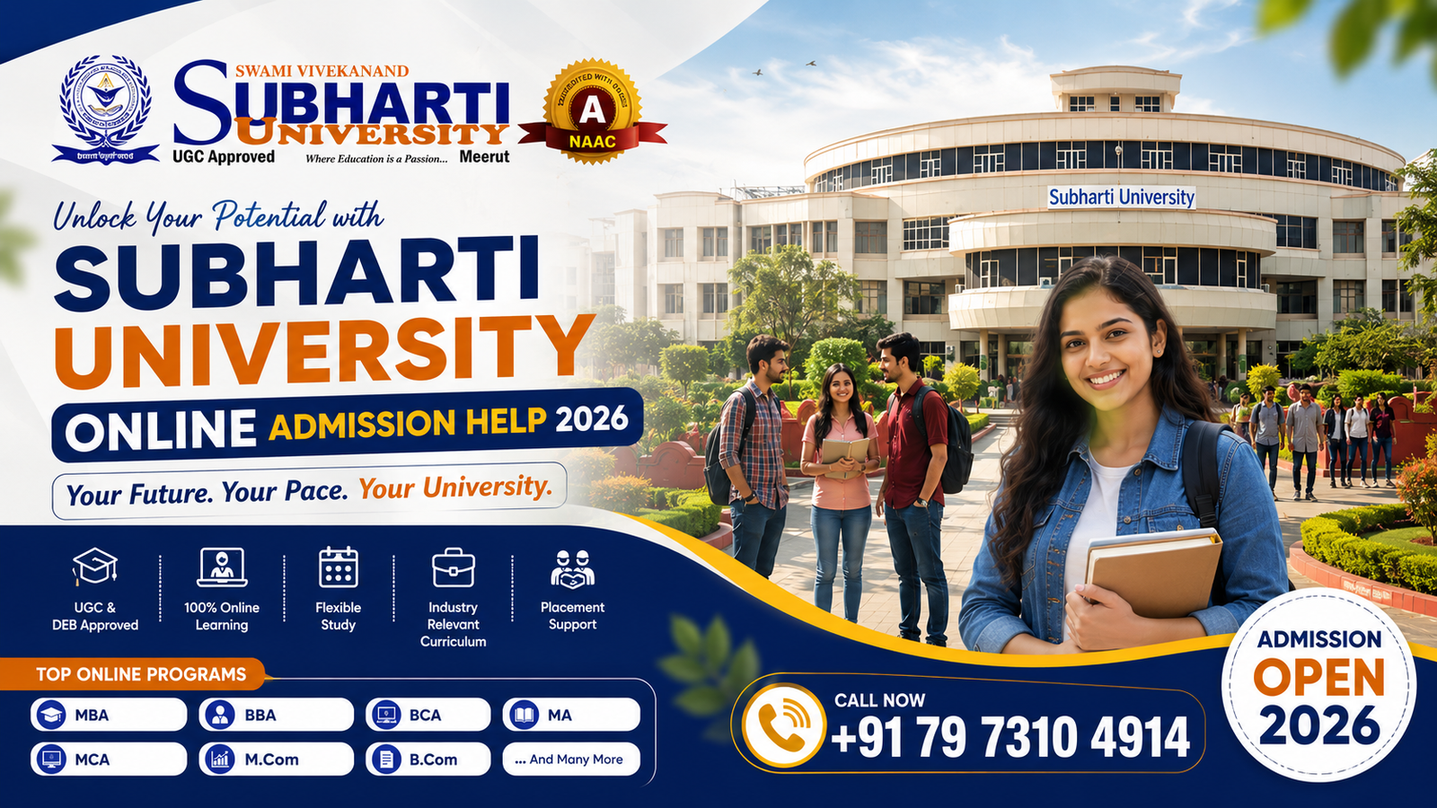 Subharti University Online Admission Help 2026: Courses, Eligibility, Fees, Process & Career Opportunities 1 Subharti University Online Admission Help 2026: Courses, Eligibility, Fees, Process & Career Opportunities