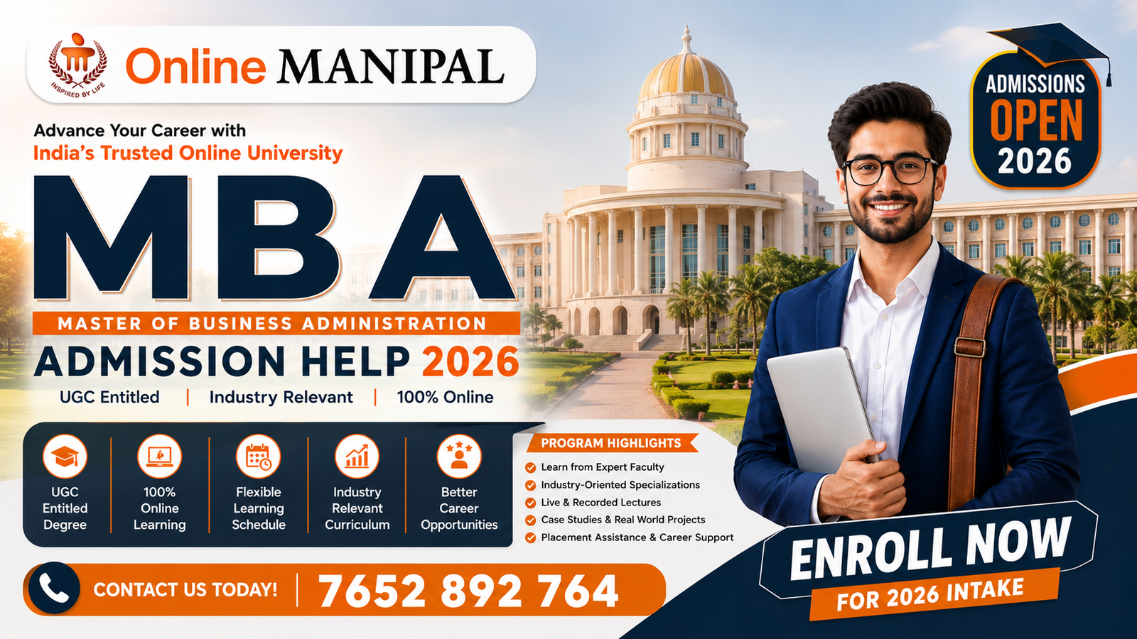 Manipal Online MBA Admission Help 2026 – Eligibility, Fees, Courses, Admission Process & Career Opportunities 1 Manipal Online MBA Admission Help 2026 – Eligibility, Fees, Courses, Admission Process & Career Opportunities