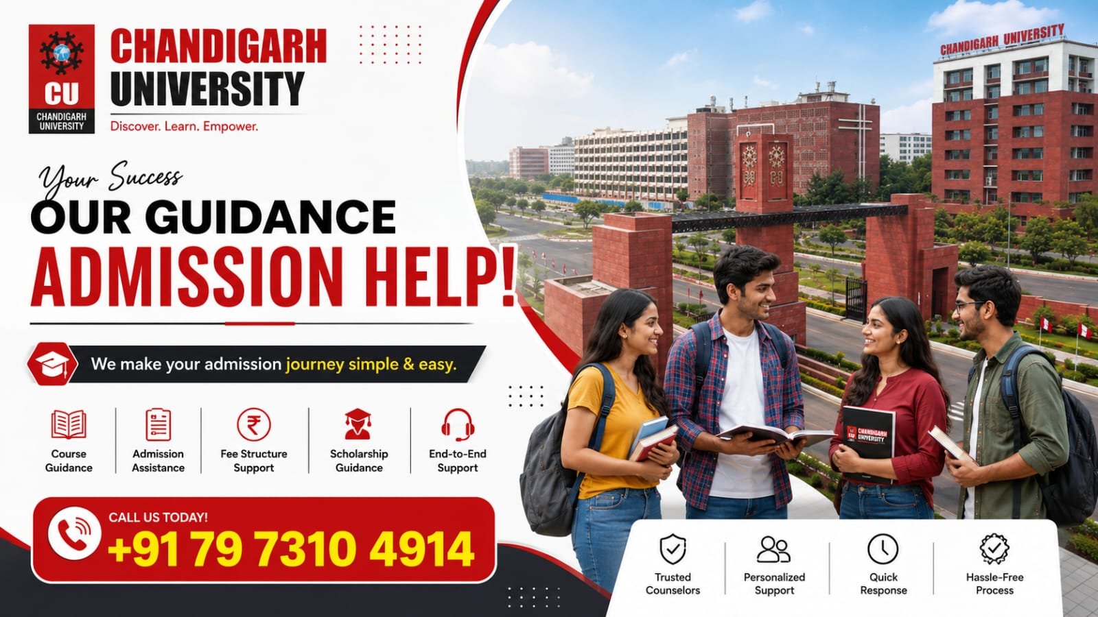 Chandigarh University Admission Help 2026: Courses, Eligibility, CUCET, Application Process, Scholarships & Career Opportunities