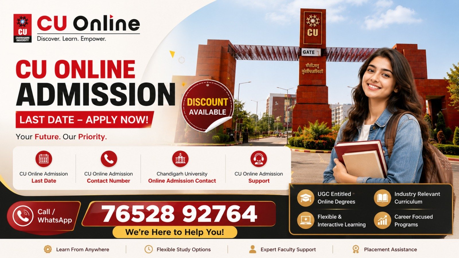 CU Online Admission Last Date 2026: Chandigarh University Online Admission Contact, Support and Application Guide