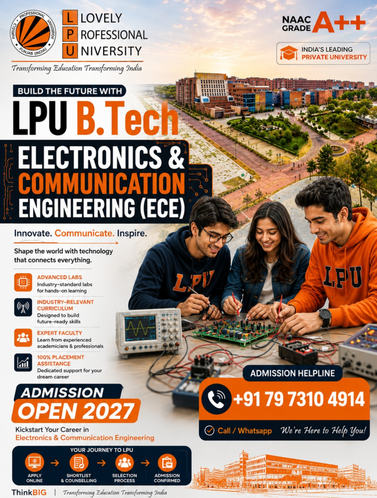 B.Tech. Electronics and Communication Engineering (ECE) 2027: How to Apply, Fees, Eligibility & Selection Process | Admission Helpline Number +91 79 7310 4914 2 image 50