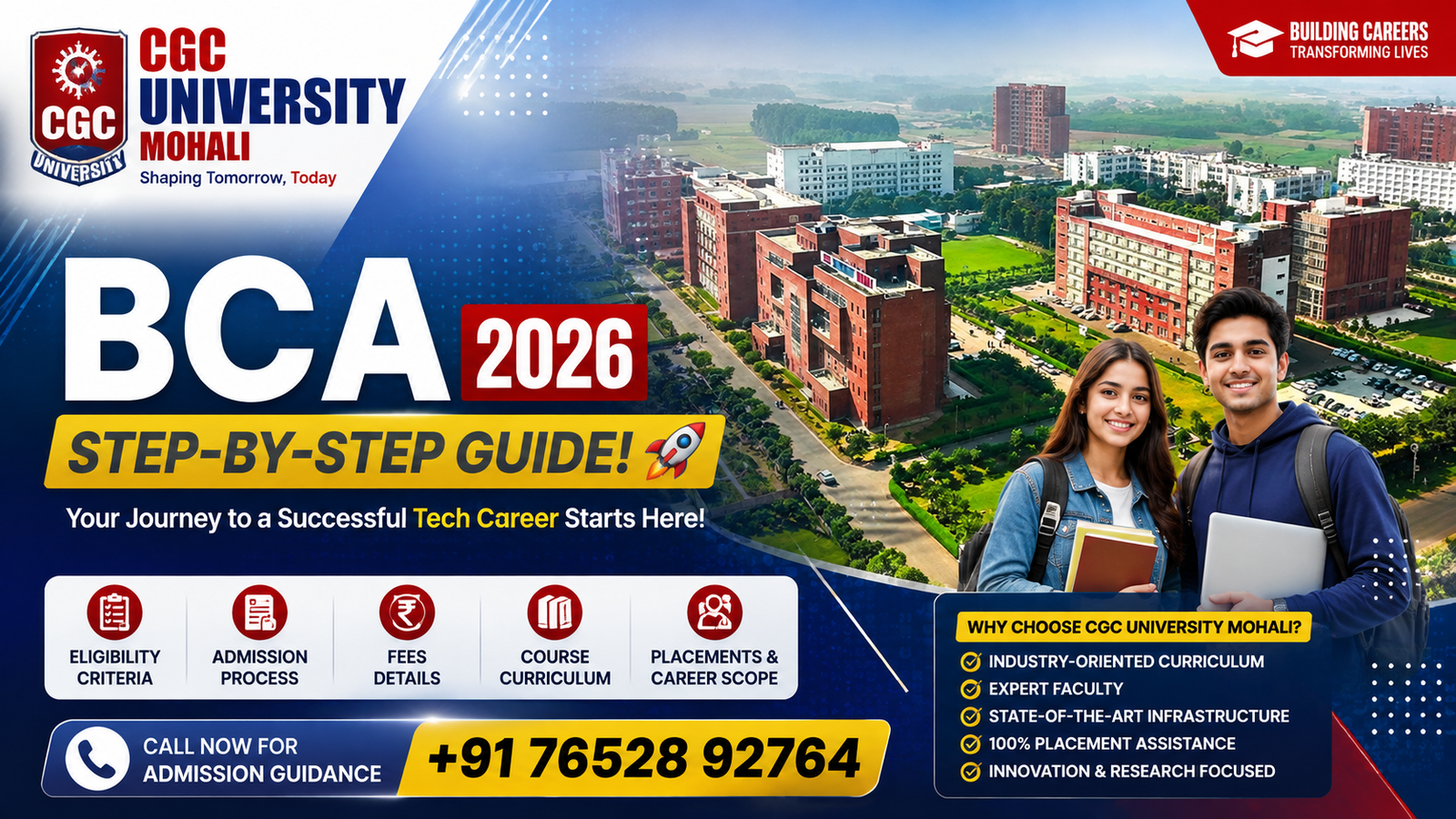 CGC University Mohali BCA Step By Step Guide 2026 – Admission Process, Eligibility, Fees, Scholarships & Career Scope