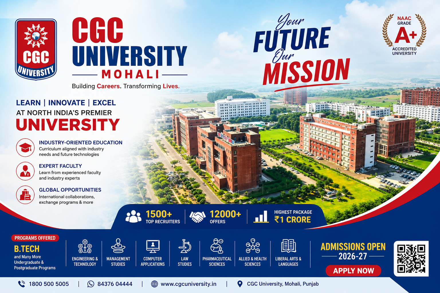 CGC University Mohali BTech Fees