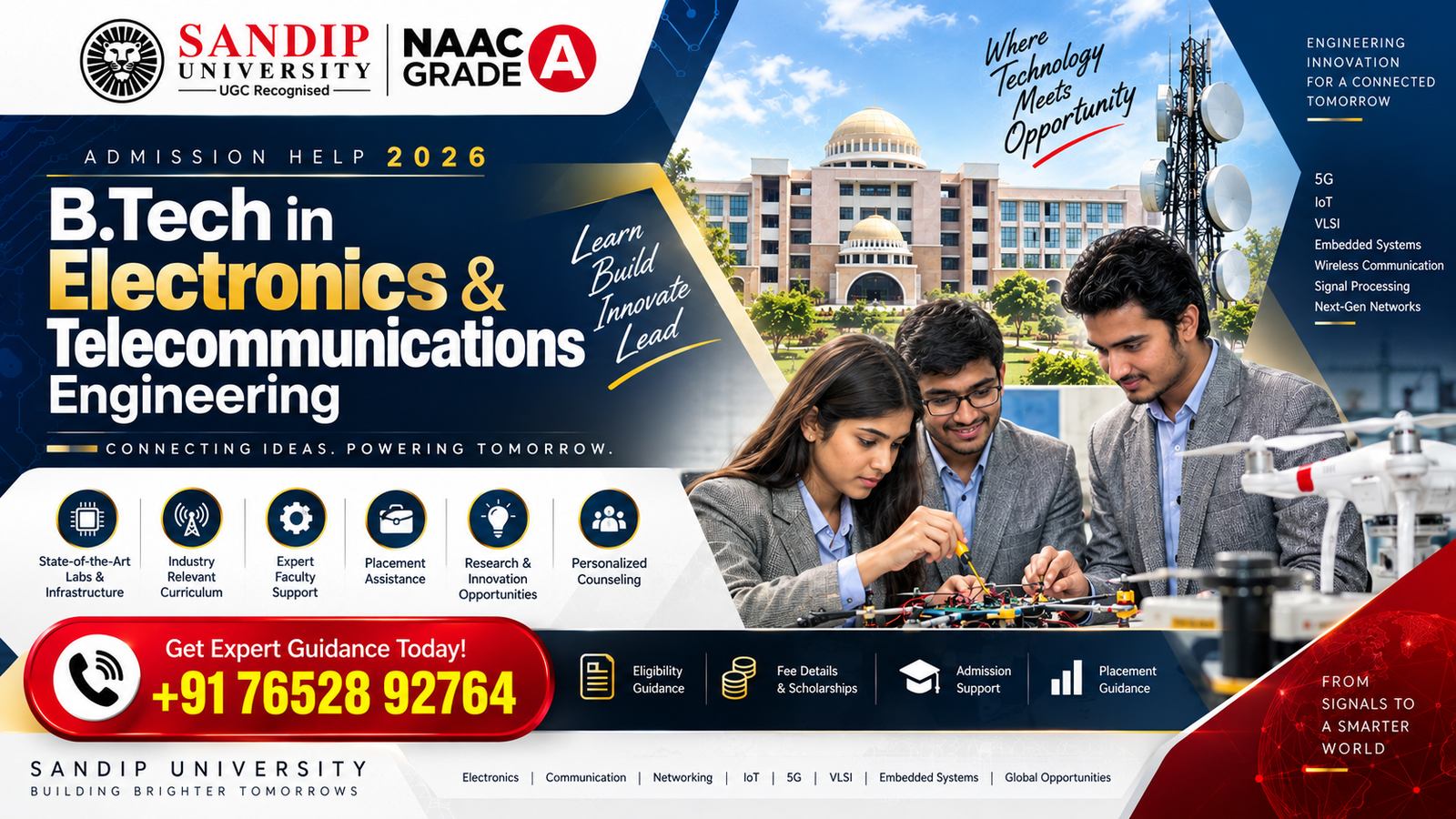 Sandip University B.Tech in Electronics & Telecommunications Engineering Admission 2026: Complete Guide