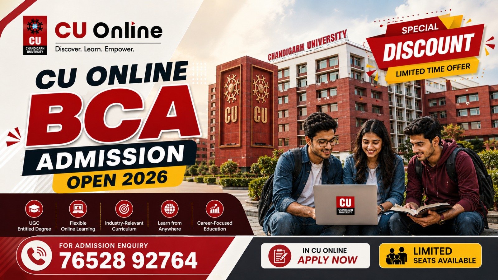 CU Online Admission 2026: Chandigarh University Online Courses, MCA Admission, Fees, Eligibility, Benefits & Application Guide