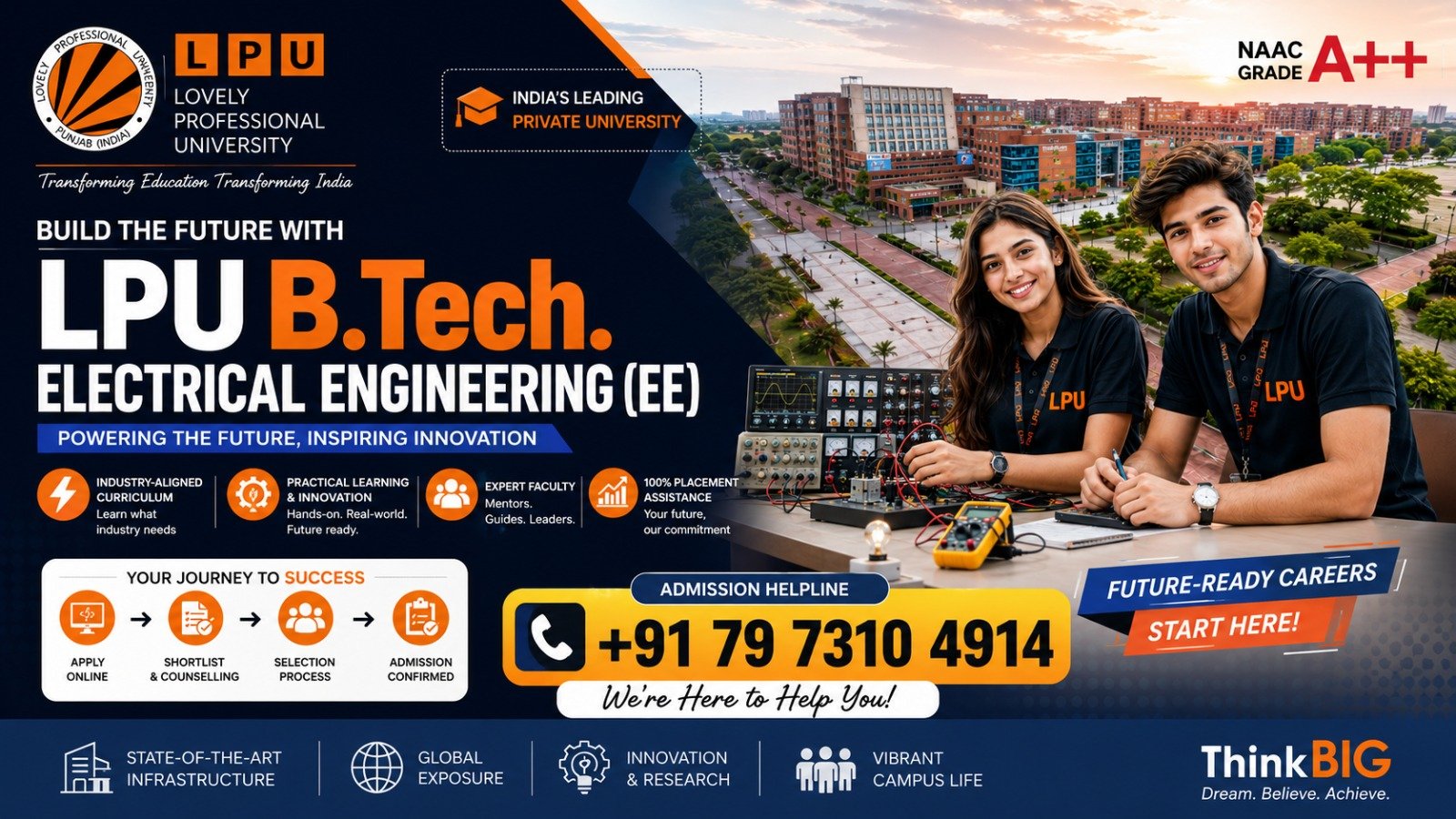 LPU B.Tech Electrical Engineering (EE) Admission 2027: Eligibility, Fees, Career Scope & Admission Process | Call +91 7973104914 1 LPU B.Tech Electrical Engineering (EE) Admission 2027: Eligibility, Fees, Career Scope & Admission Process | Call +91 7973104914