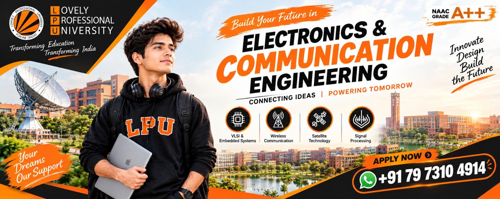 LPU B.Tech Electronics and Communication Engineering Admission 2027 – Eligibility, Fees, Syllabus, Career & Admission Process 1 LPU B.Tech Electronics and Communication Engineering Admission 2027 – Eligibility, Fees, Syllabus, Career & Admission Process