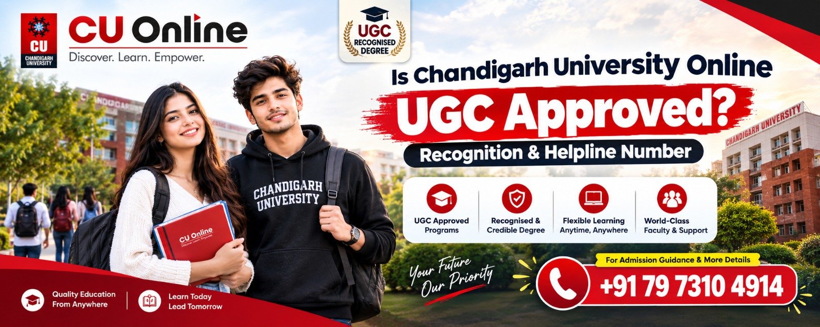 Chandigarh University Online Admission 2026: Courses, Eligibility, UGC Recognition, Fees, Benefits & Helpline Number 1 Chandigarh University Online Admission 2026: Courses, Eligibility, UGC Recognition, Fees, Benefits & Helpline Number