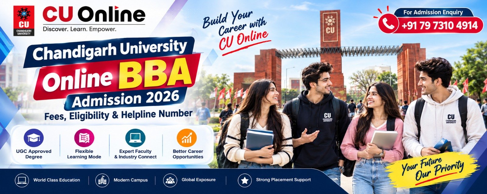 Chandigarh University Online BBA Admission 2026: Fees, Eligibility & Helpline Number 1 Chandigarh University Online BBA Admission 2026: Fees, Eligibility & Helpline Number