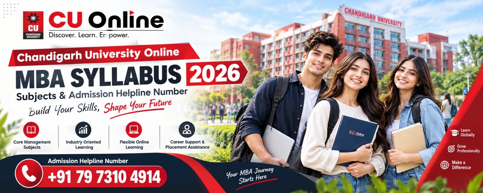 Chandigarh University Online MBA Syllabus 2026: Subjects & Admission Helpline Number