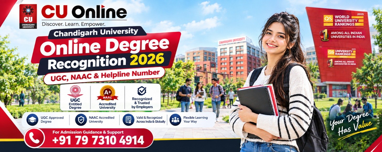 Chandigarh University Online Degree Recognition 2026: UGC, NAAC & Helpline Number