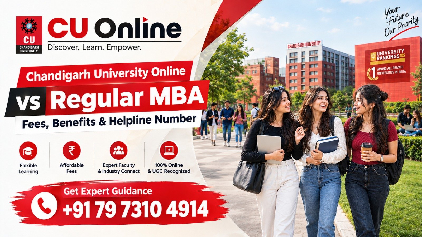 Chandigarh University Online vs Regular MBA: Fees, Benefits & Helpline Number 2026