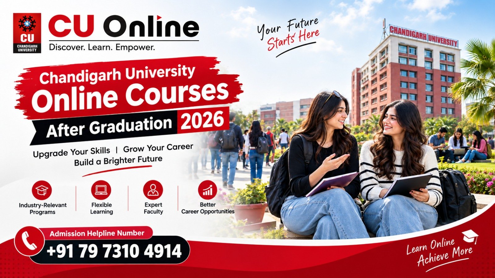 Chandigarh University Online Courses After Graduation 2026 & Admission Helpline Number