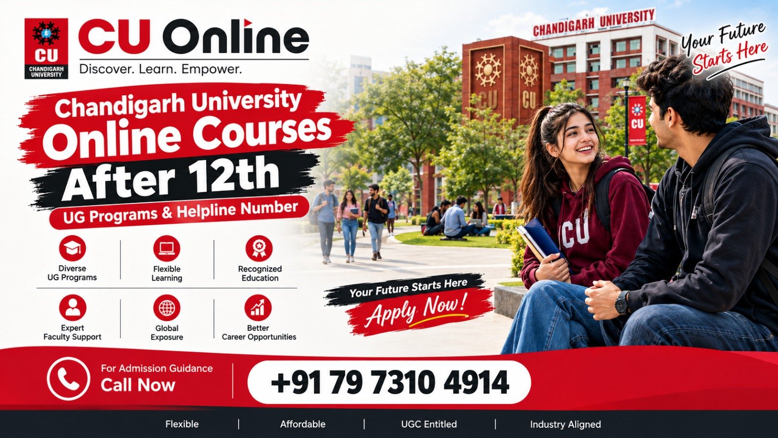 Chandigarh University Online Courses After 12th 2026: UG Programs, Eligibility, Admission Process & Helpline Number 1 Chandigarh University Online Courses After 12th 2026: UG Programs, Eligibility, Admission Process & Helpline Number