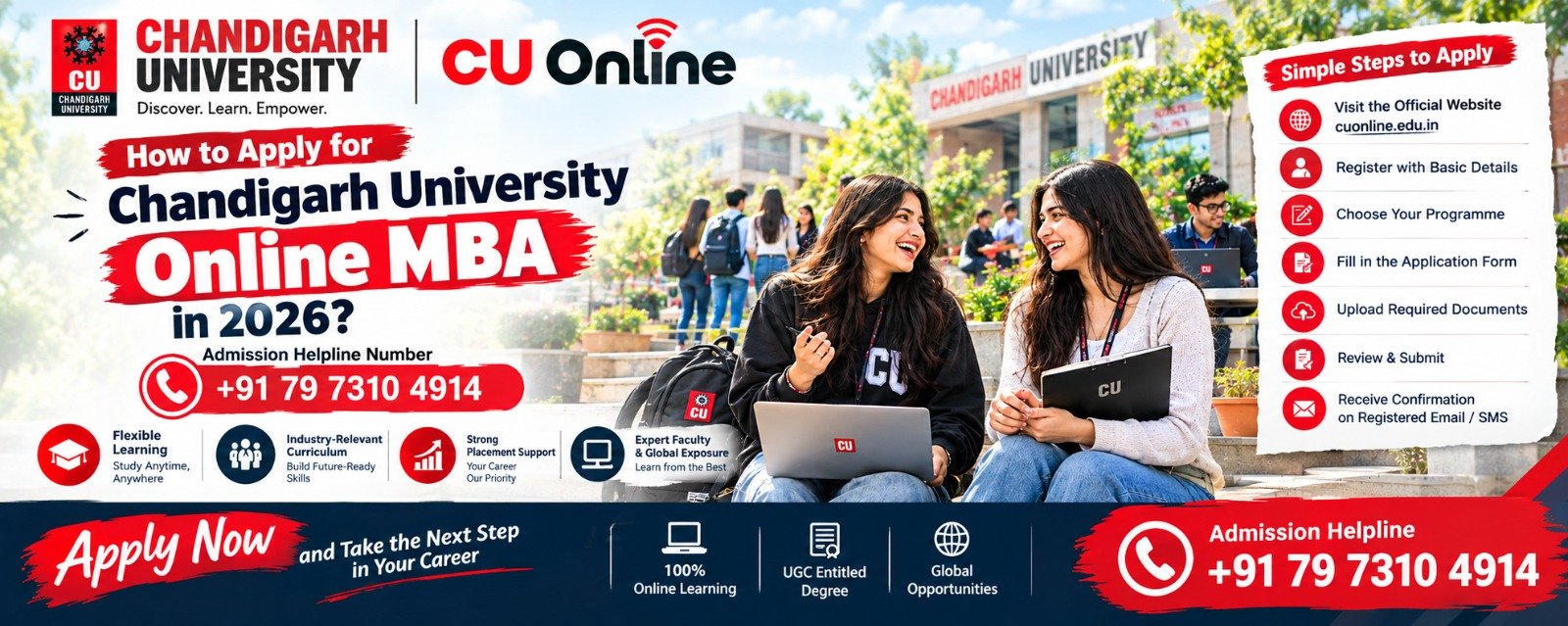 Chandigarh University Online MBA Fee 2026: How to Apply, Admission Process & Helpline Number 1 Chandigarh University Online MBA Fee 2026: How to Apply, Admission Process & Helpline Number