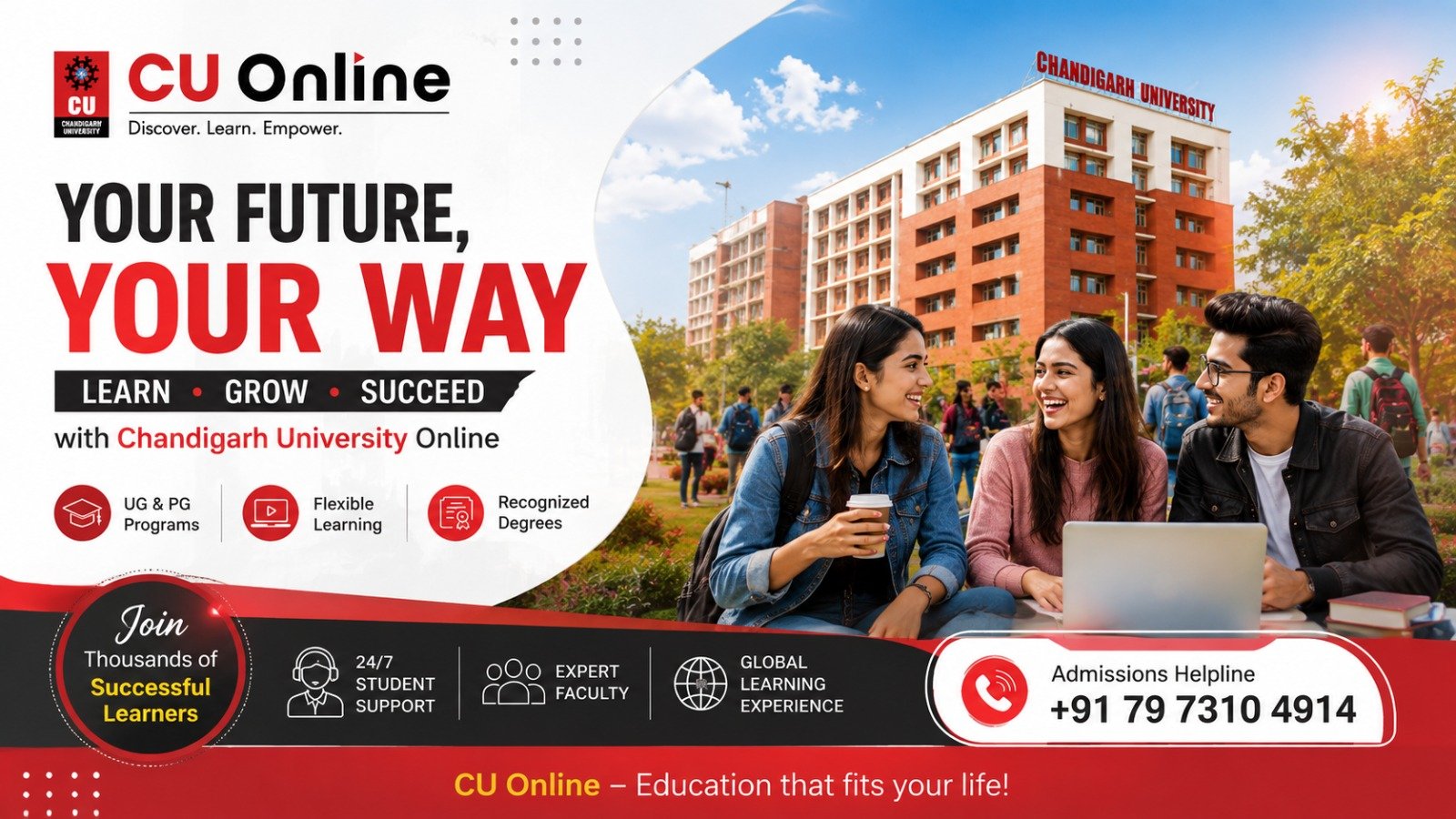 Chandigarh University Online University 2026: Courses, Fees, Admission & Helpline Number