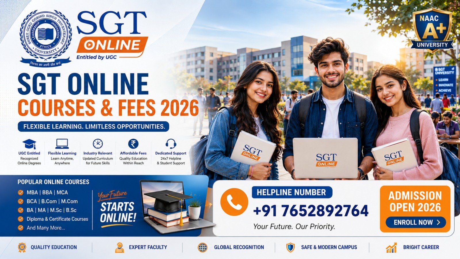 SGT Online Courses & Fees 2026–27: Eligibility, Duration & Helpline Number 1 SGT Online Courses & Fees 2026–27: Eligibility, Duration & Helpline Number