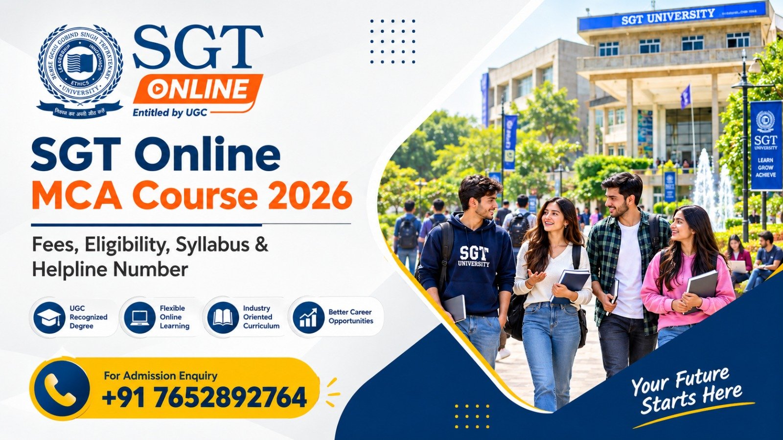 SGT Online MCA Course 2026: Fees, Eligibility, Syllabus, Admission Process & Helpline Number